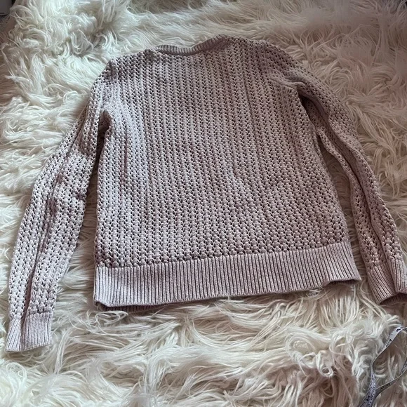 LOFT Textured Open Stitch Sweater Size SP - Picture 4 of 4